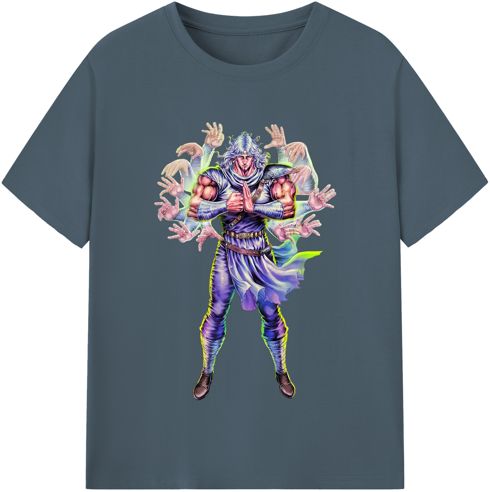 （画像用） 北斗の拳 Fist of the North Star 綿100％半袖Tシャツ（フロントプリント）
